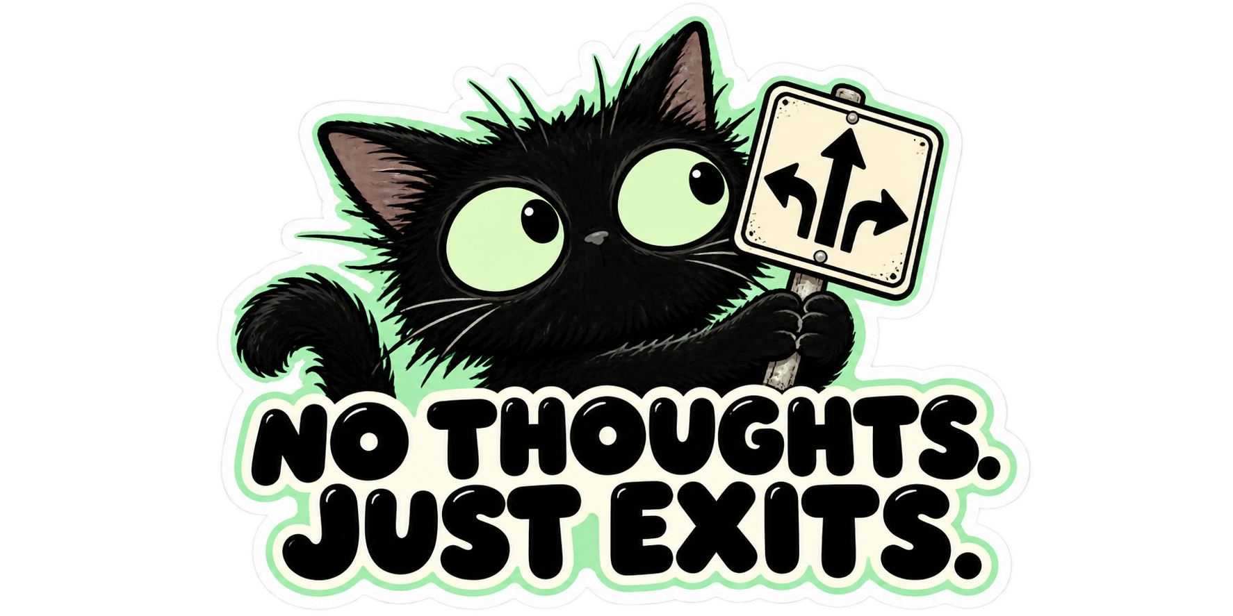 NO THOUGHTS. JUST EXITS.